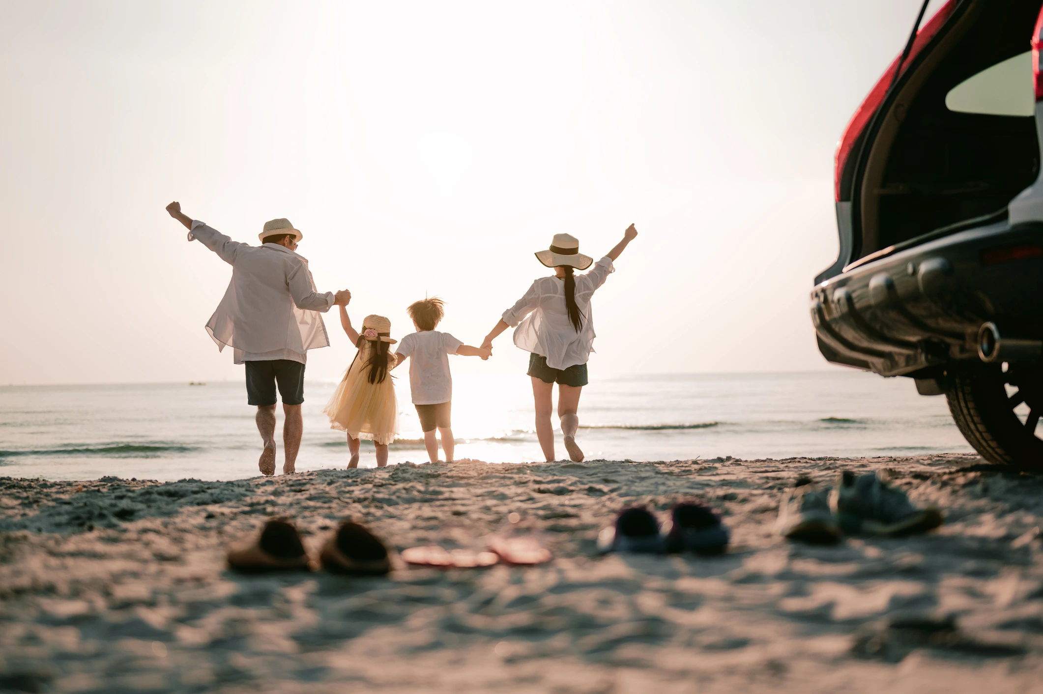 Family Enjoying Time on the Beach