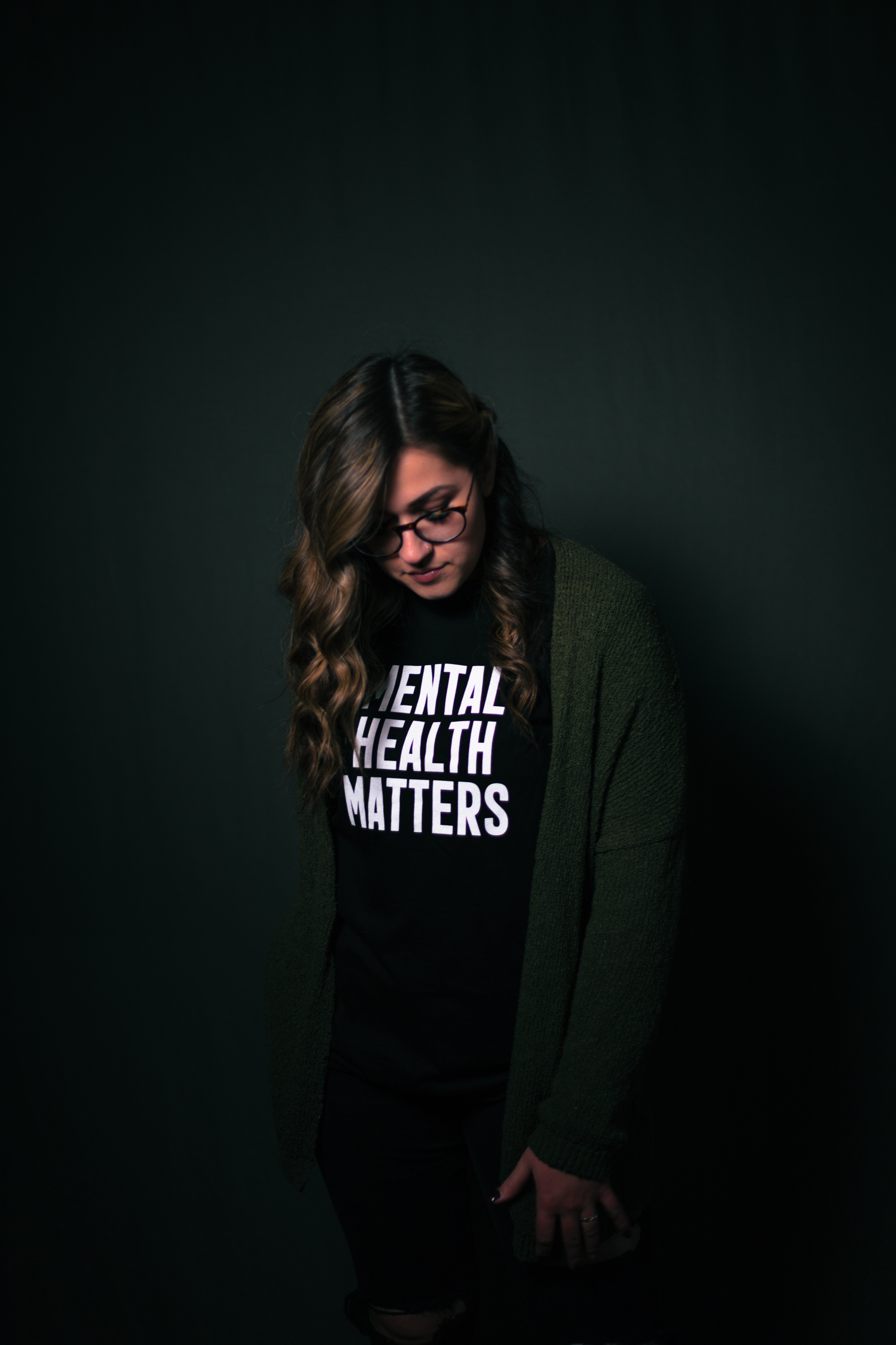 Women wearing Mental Health Matters shirt